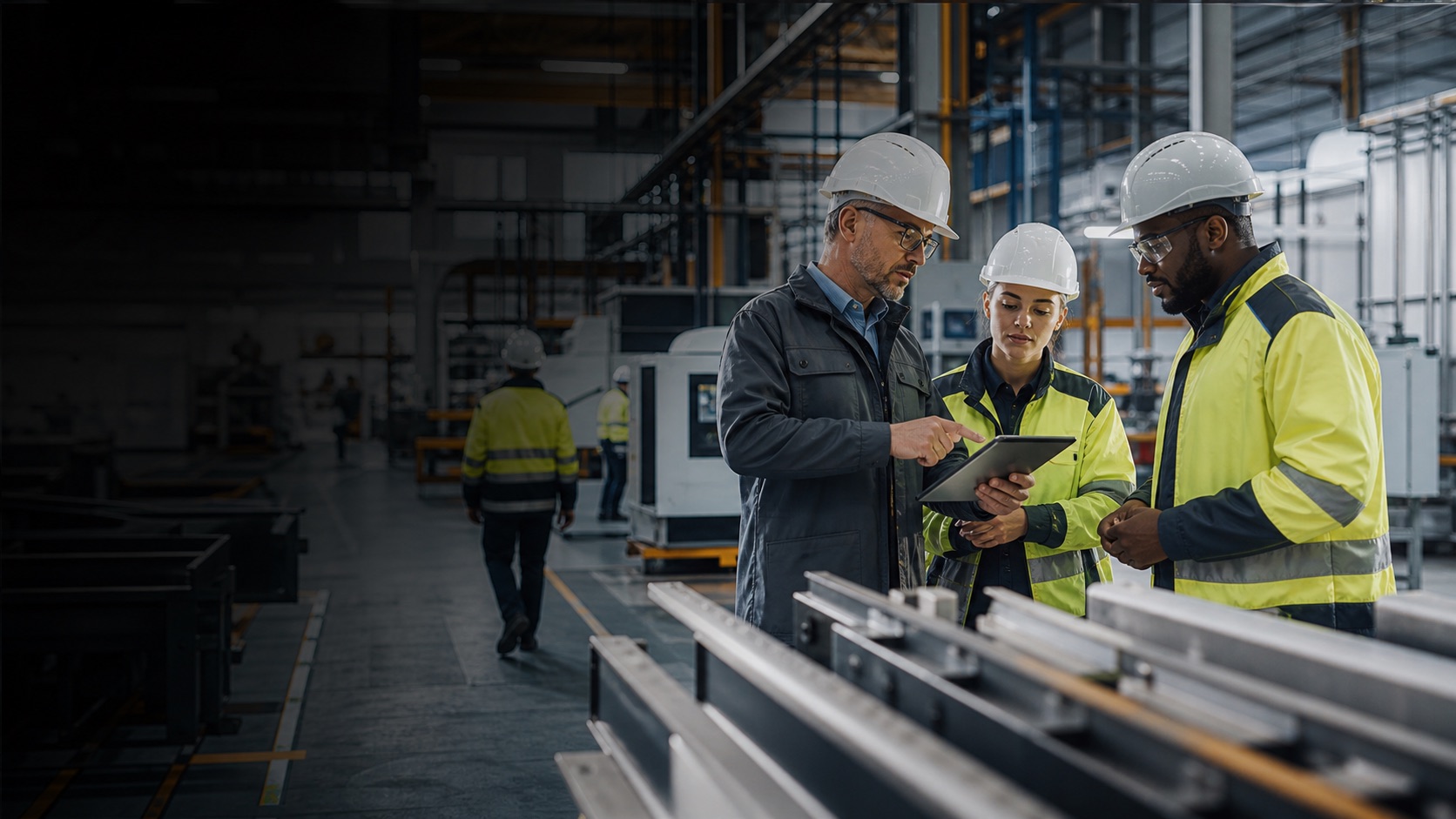 Workers in manufacturing operations